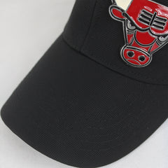 Black Bull Logo Baseball Cap
