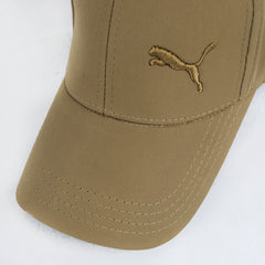Classic Brown Baseball Cap with Embroidered Puma Logo