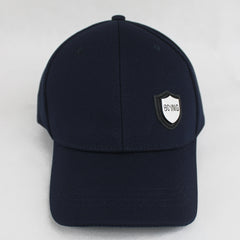 Men's Navy Blue Baseball Cap with "BOING" Shield Logo