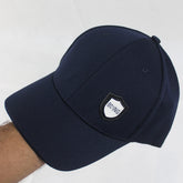 Men's Navy Blue Baseball Cap with "BOING" Shield Logo