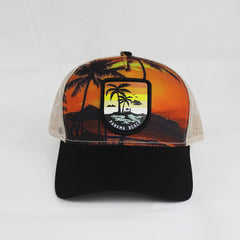 Premium Panama Beach Sunset Mesh Cap