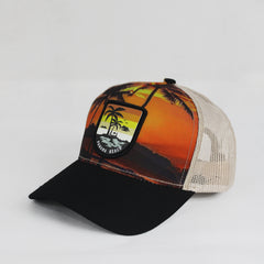 Premium Panama Beach Sunset Mesh Cap