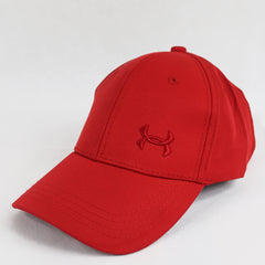 Red Baseball Cap with Embroidered Logo