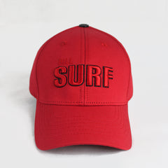 Premium Red Cotton Twill Cap with Embroidered Logo