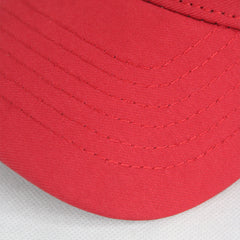 Premium Red Cotton Twill Cap with Embroidered Logo