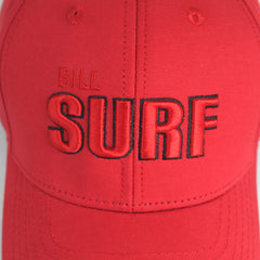 Premium Red Cotton Twill Cap with Embroidered Logo