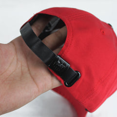 Premium Red Cotton Twill Cap with Embroidered Logo