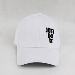 “JUST DO IT” embroidery in black
