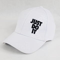 “JUST DO IT” embroidery in black