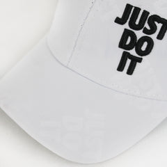 “JUST DO IT” embroidery in black
