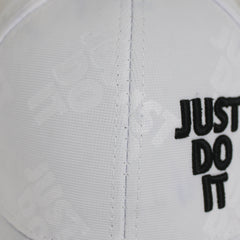 “JUST DO IT” embroidery in black