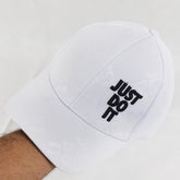 “JUST DO IT” embroidery in black