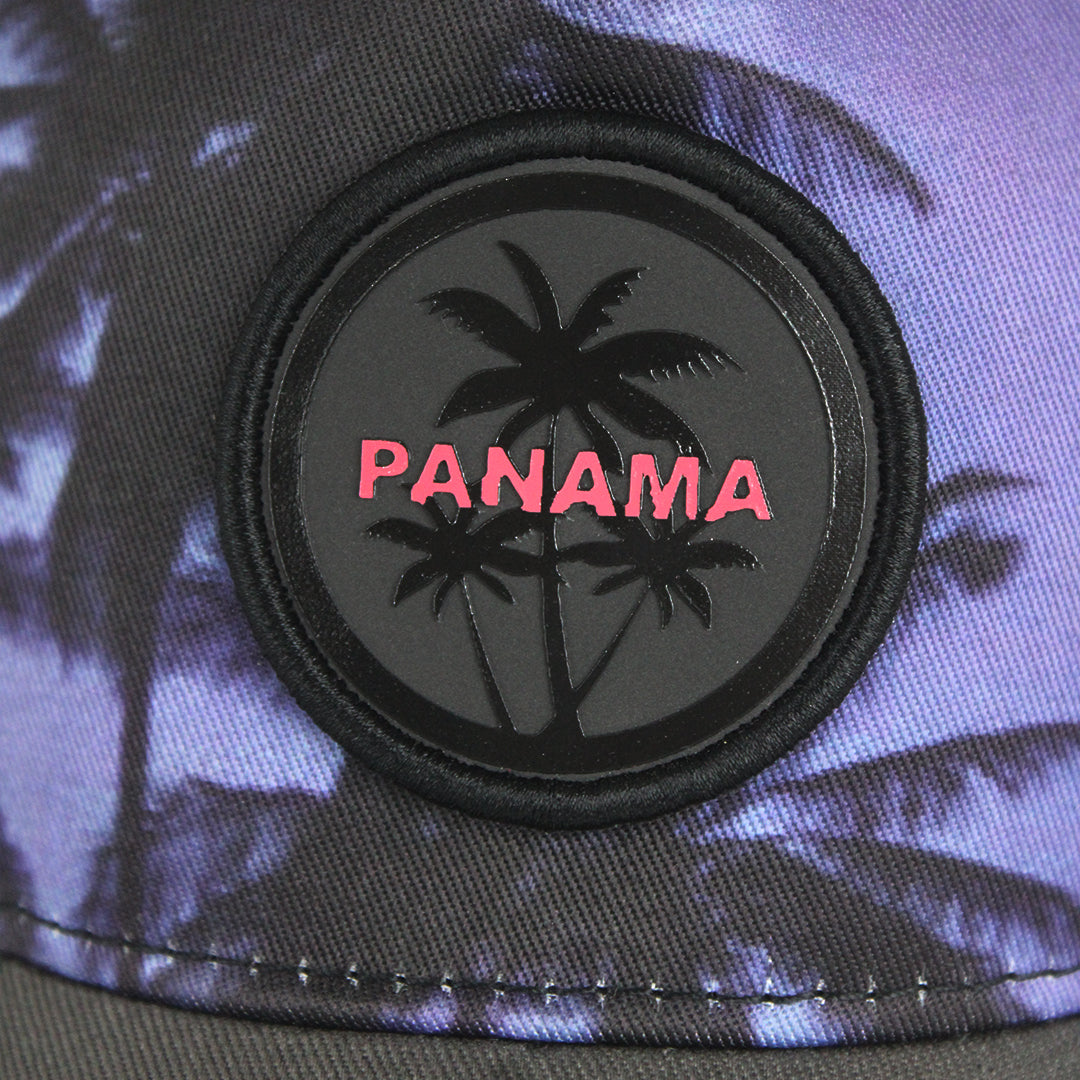The Midnight Palm  Panama Tropical Trucker Hat