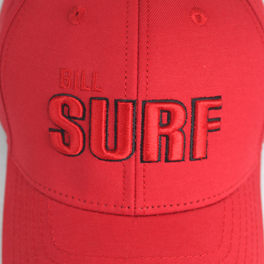 Premium Red Cotton Twill Cap with Embroidered Logo