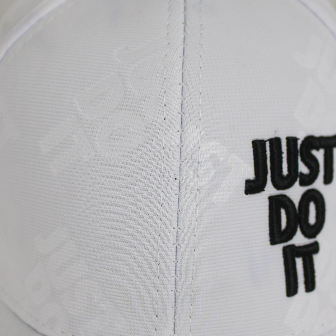 “JUST DO IT” embroidery in black
